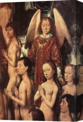 Memling Canvas Paintings - Last Judgment Triptych [detail 2] by Hans Memling